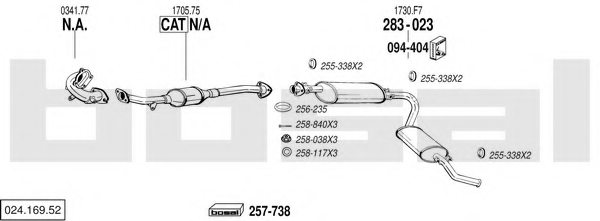 BOSAL 024.169.52 Exhaust System